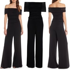 off the shoulder wide leg jumpsuit eliza j